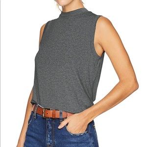 Mock Neck Sleeveless Jersey Knit Tunic